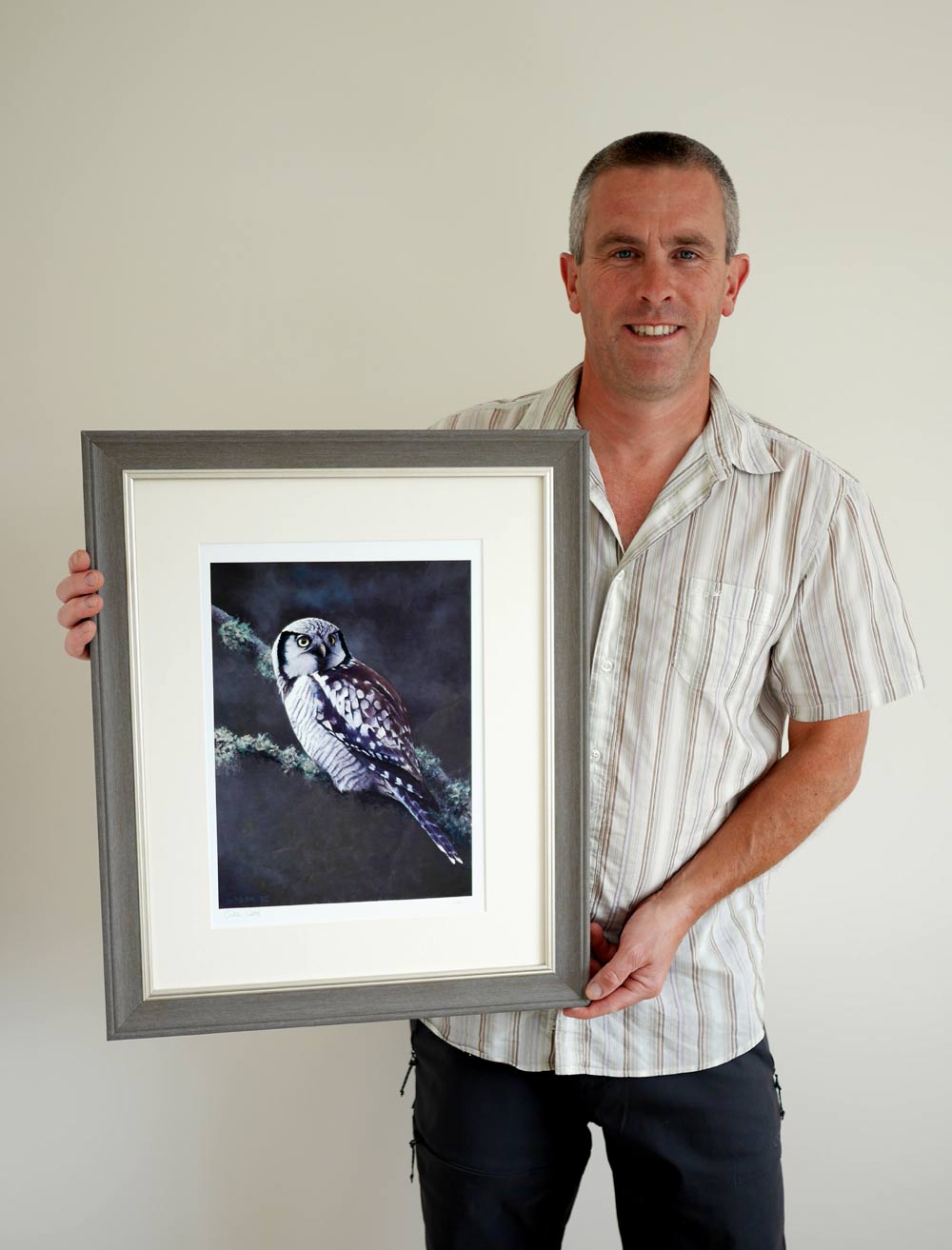 Hawk Owl Bird Art Print